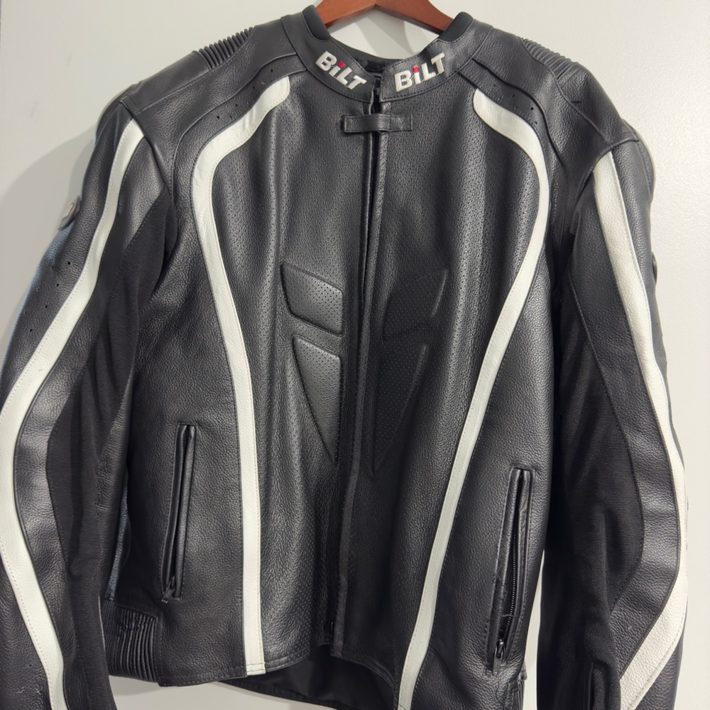 BILT Predator Perforated Leather Motorcycle Jacket